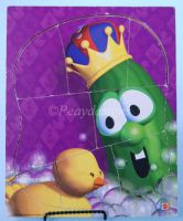 Veggie Tales LARRY BOY BATH TIME Wooden 8pc Puzzle